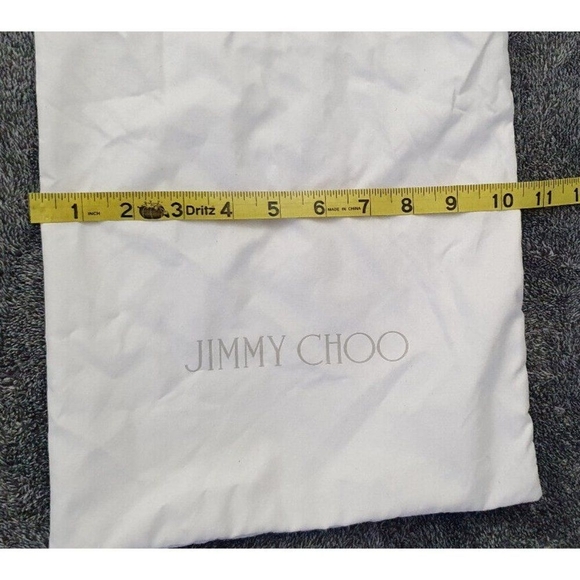 Authentic Jimmy Choo Dust Bag White Storage Drawstring Cover 10" X 14 - Picture 5 of 5